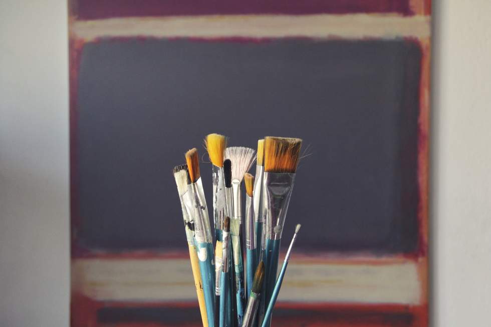 paint brushes.