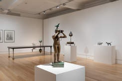 Installation of Anne Ross: Which Way Exhibition featuring various bronze sculptures 
