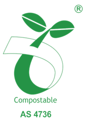 Compostable bags logo labelled AS4736