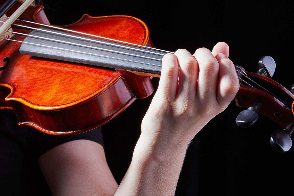 Person playing violin