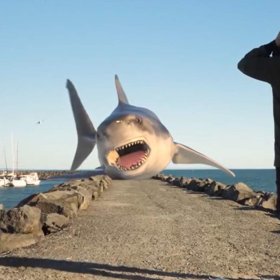 A photoshopped shark in Bayside